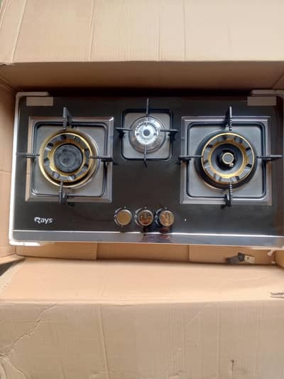 Rays Original 3 Burner Built-in Gas Hob Brand New Box Pack Lahore