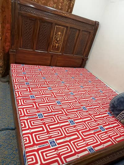 Modern Chiniot Bed with SupremeFoam Matress (Almost New)