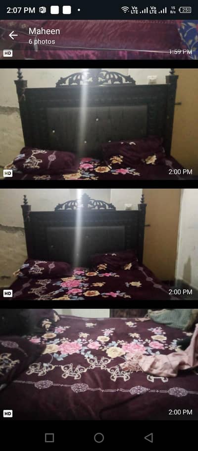 wood bed