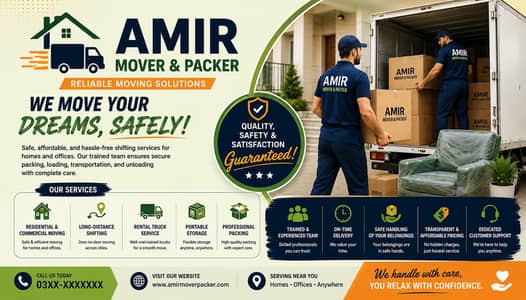 Goods transport | house shifting | Mover and packers Safe & Reliable