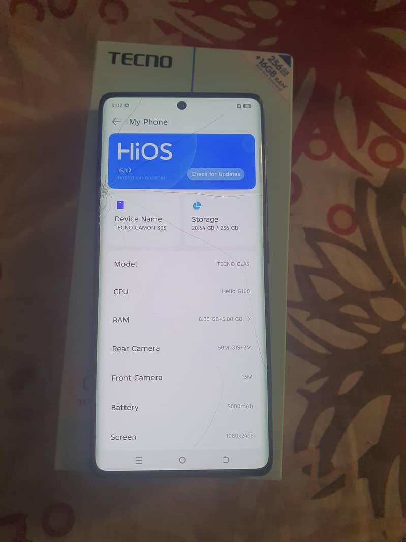 Camon 30s complete box 13