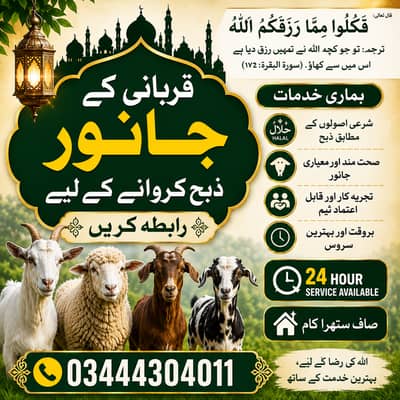 Butcher avialable for qurbani eid ul adha