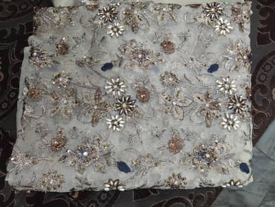 3pc unstiched dress full Embroidery. condition