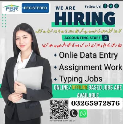 Full Time Job / Part Time Job / Home Base Job / Online Jobs /Data work