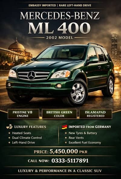 Mercedes ML400 2022 registered