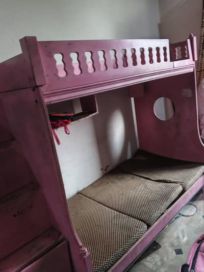 kids double bed with 2 mattress .