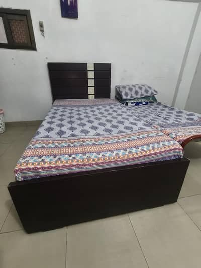 Wooden Single Bed with mattress for sale