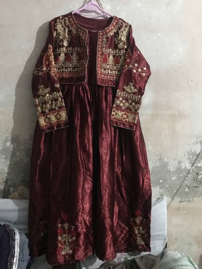 Silk embroidered fancy Gown
