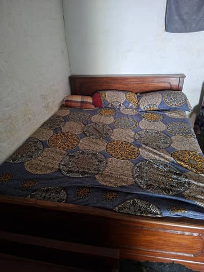 pure wooden bed