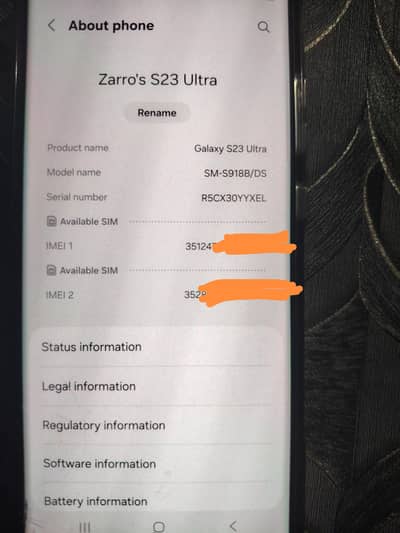 Samsung S23 Ultra Non PTA 12/256