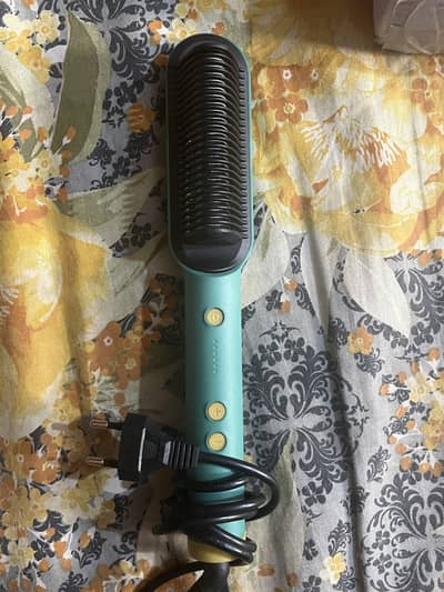 Brush hair straightener curler and straightener different heat modes