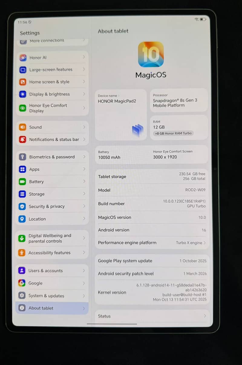 HONOR MagicPad 2 20 RAM | 256GB | Sp 8s Gen 3 | Keyboard & Pen 8