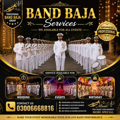 Band Baja / Fauji Band / Mehndi Events Dhol Service / Fauji Pipe Band