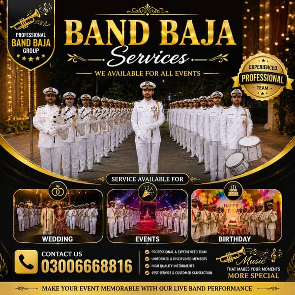 Ittefaq Band Baja / Fauji Band / Mehndi Events Dhol Service / Fauji Pipe Band