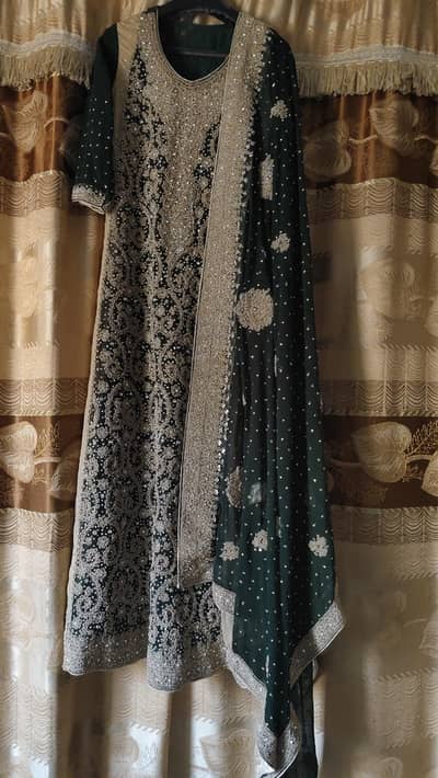 stunning golden and beautiful green maxi