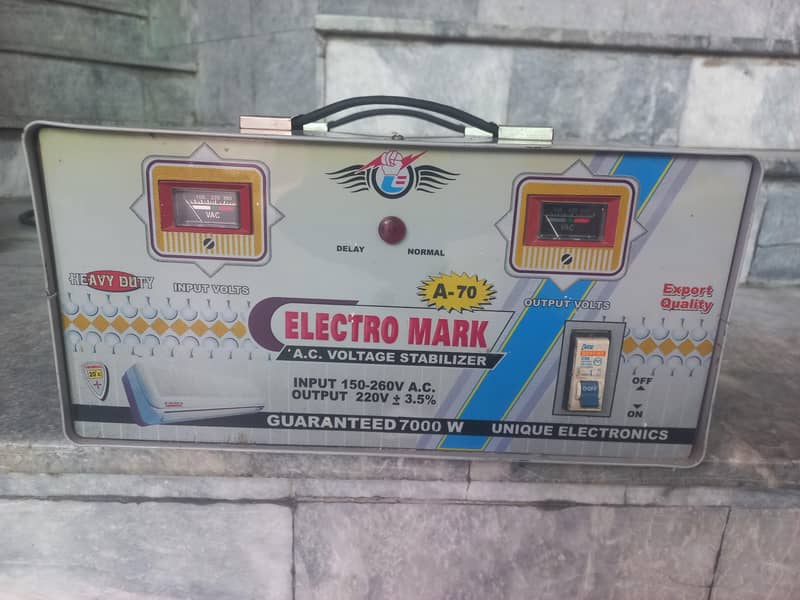 electro mark A. C. voltage  stabilizer 0