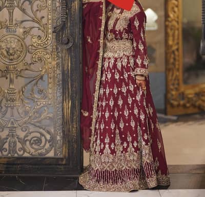 Light Mehroon bridal dress