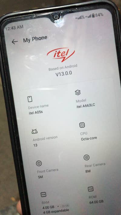 Itel A05s 4/64