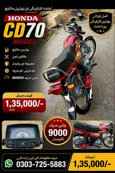 Hashtags: Post ke neechay #HondaCD70 #BikeForSale #HondaLovers