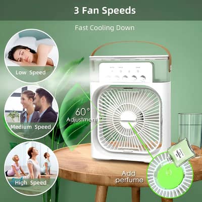 4-IN-1 Multi-Functional Portable Air Humidifier Cooling USB Fan With