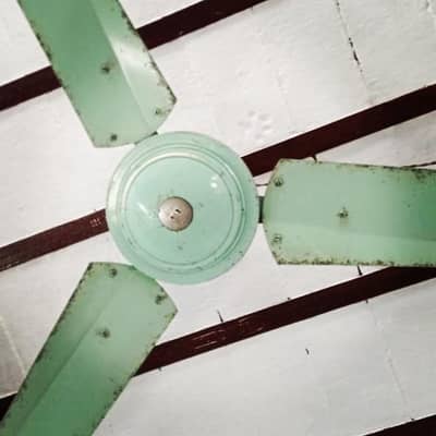 3 Blade Ceiling Fan Green Colour "Good Condition"