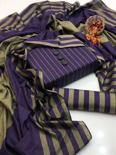 Purple Printed 3 Piece Swiss Lawn Suit - High Quality Lawn @ 2500