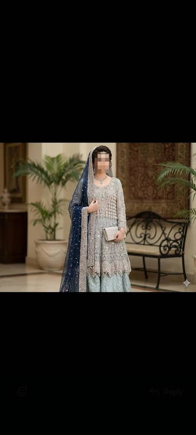 Bridal maxi| Walima Dress|Wedding | Bridal Dress | with Jewellery set