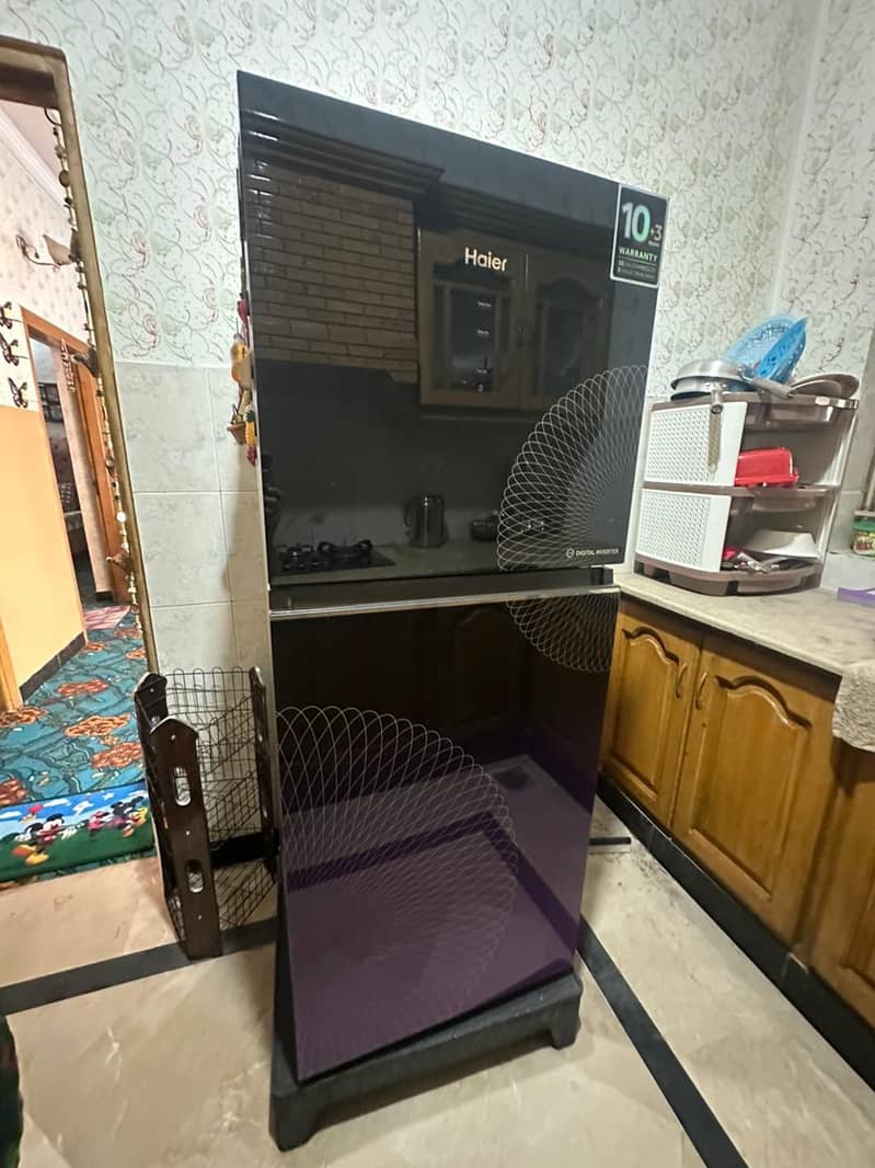 medium size fridge. 0