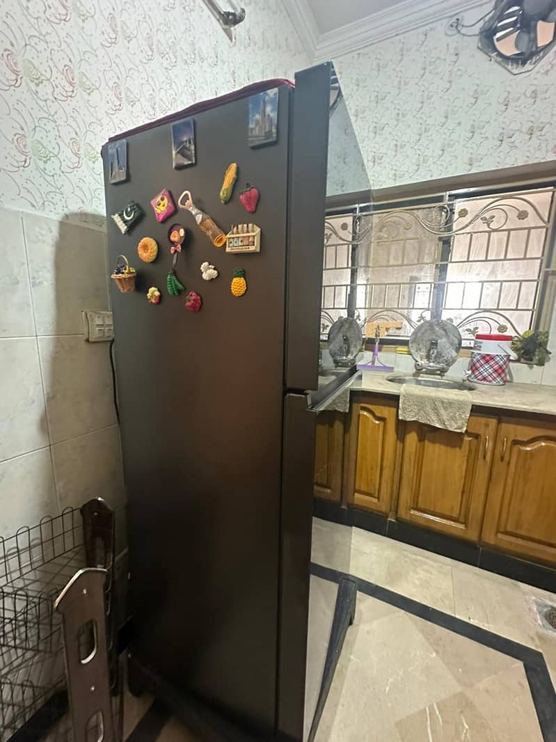 medium size fridge. 1