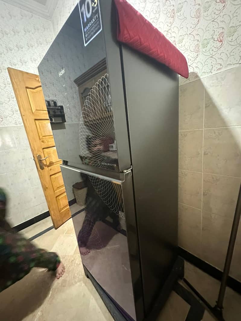 medium size fridge. 2