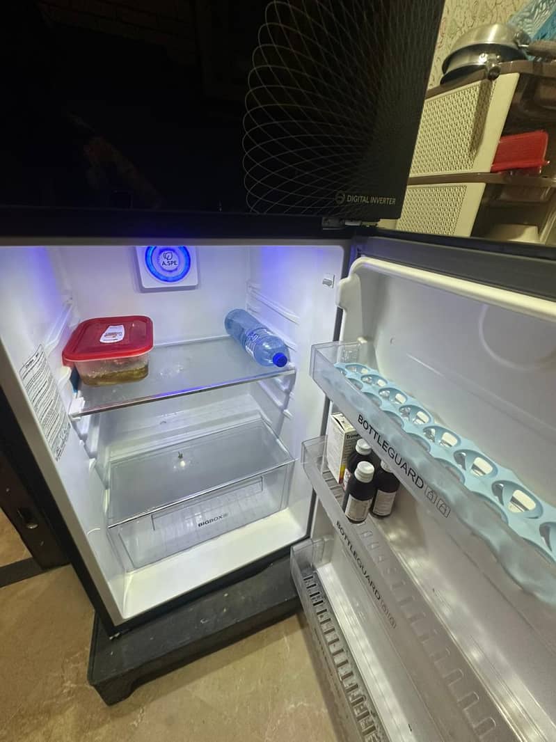 medium size fridge. 4