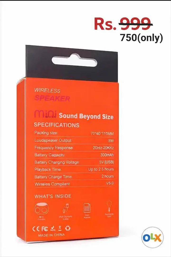 mini wireless Bluetooth speaker V 5.0 2