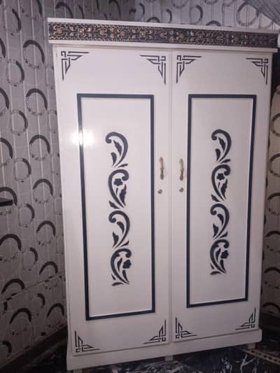 Wood almari white color