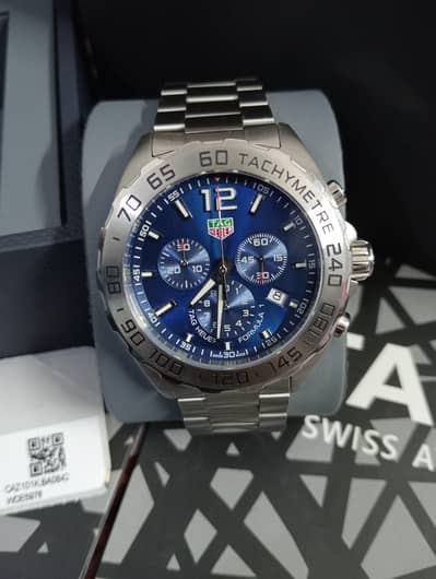 Tag Heuer Formula 1 Chronograph blue dial. Tag Heuer for sale