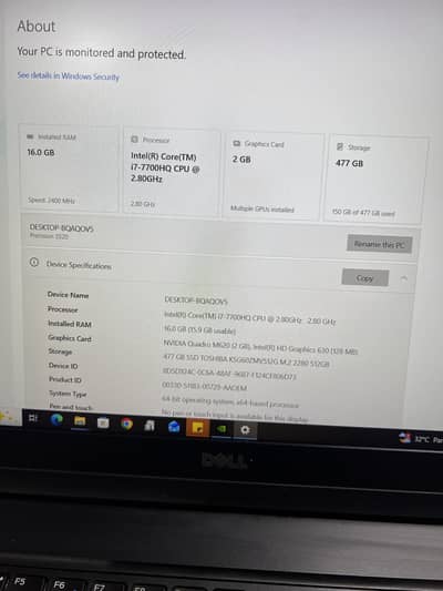 Dell i7 16/512 SSD Workstation Laptop