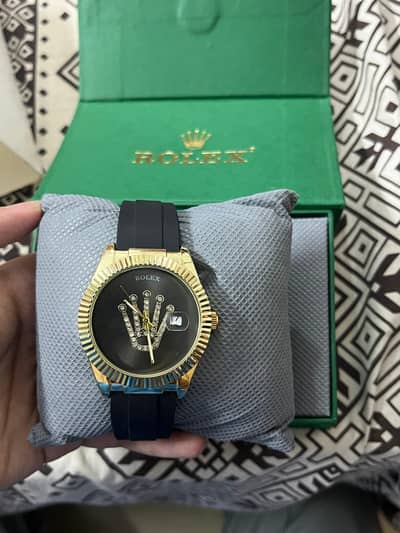 Rolex rubber strap watch