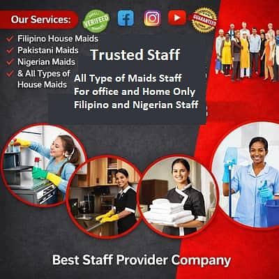 Filipino and Nigerian Staff Available For Office and Home