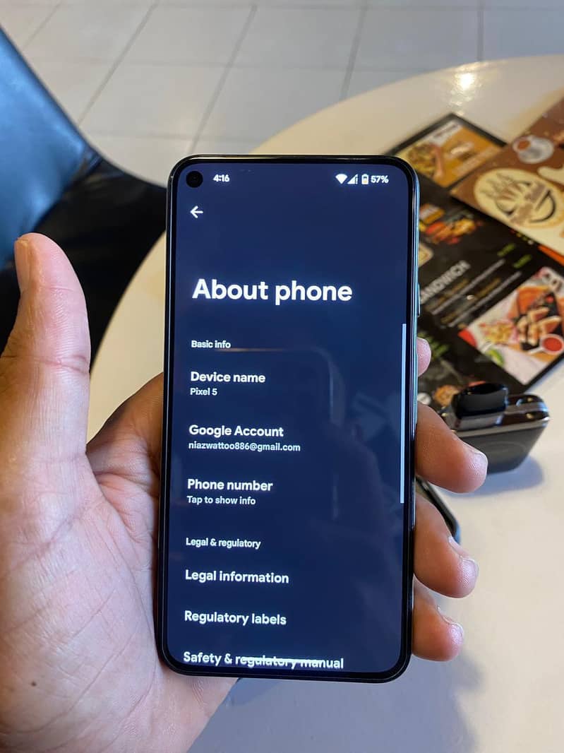 Google pixel 5 4