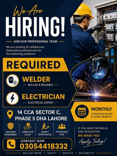 Welder & Electrition and technicians best services