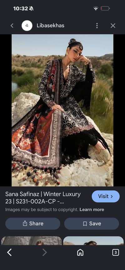 Sana Safinaz Raw Silk with wool shawl