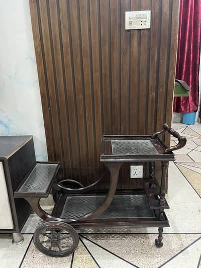 Kitchen Tea Trolley for Sale – Solid Chiniot Wood