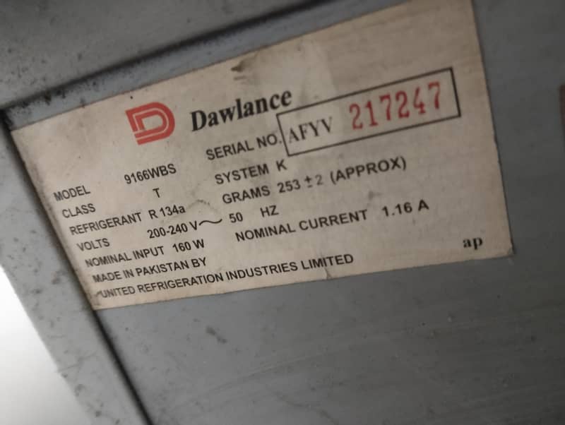 Dawlance Fridge 6