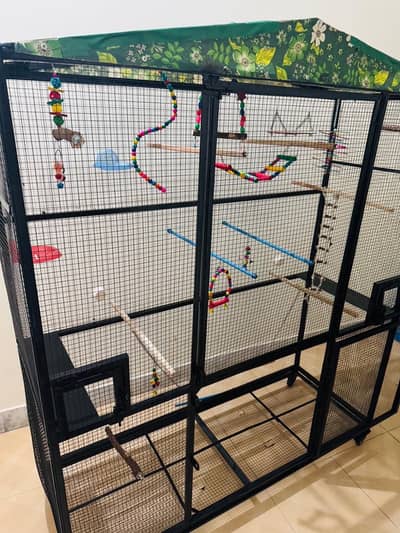 Birds master cage 6x6 ft 4 doors 14 gauge net and trash tray