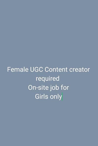Female UGC Content creator