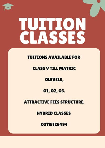 Offering Tuitions for Classes.