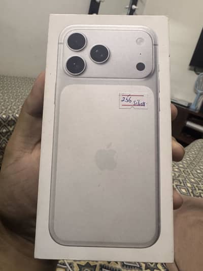 17 pro max silver 256gb box pack