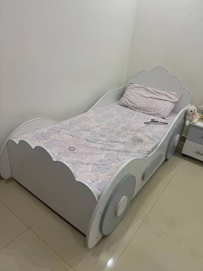 Baby bed for sale  with mattresses and one side table