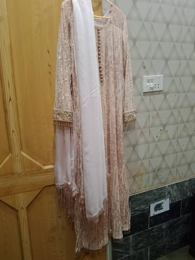 Kaftan style Fancy clothes 3pc peach