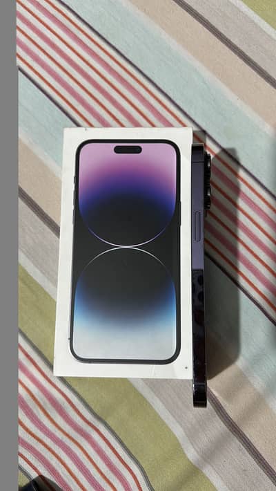Iphone 14 pro max 256GB PTA Approved Dual Sim Deep Purple