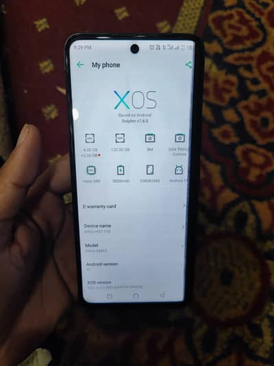 Infinix Hot 11s 4+3/128 official PTA approved dule sim condition 10by8